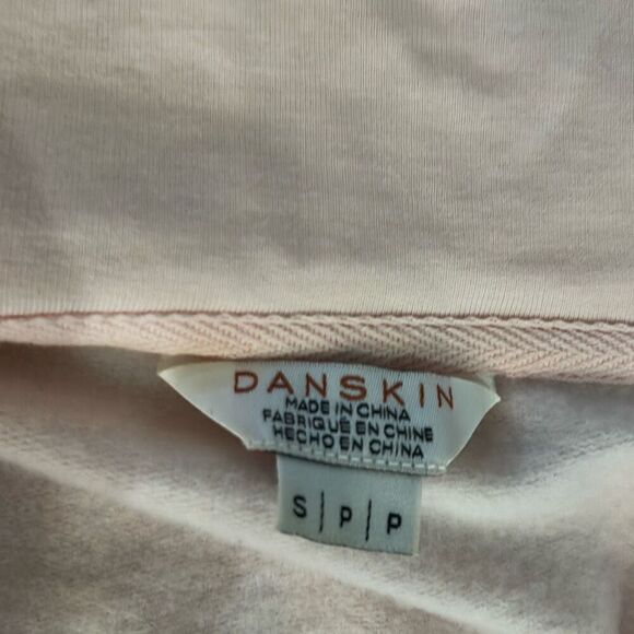 Danskin baby pink ultra soft oversized crop sweatshirt half a zip kangaroo pocke - Picture 6 of 6
